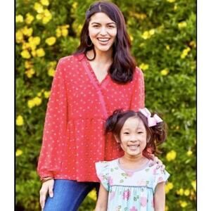 MATILDA JANE Must Be Love V Neck Surplice Blouse // S